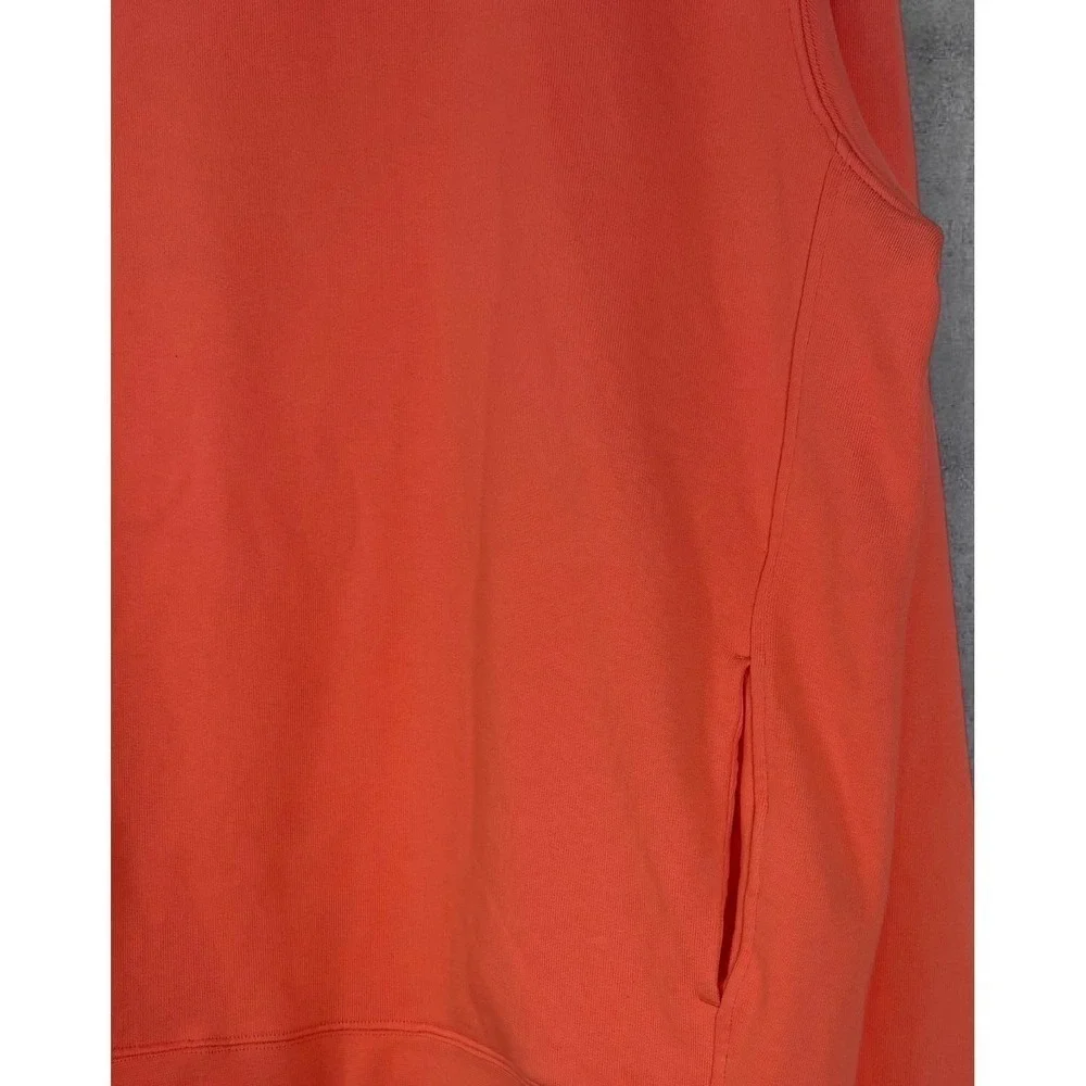 Sandro Paris Coral Pink Embossed Logo Hoodie Sweatshirt Size Extra Large - Picture 11 of 15
